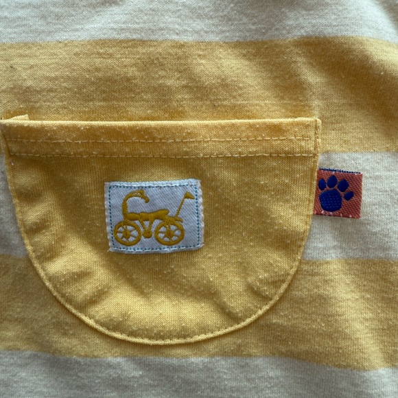 Vintage Y2K Blue’s Clues Embroidered Yellow Stripe Dress Skirtall size 3T - Picture 6 of 9